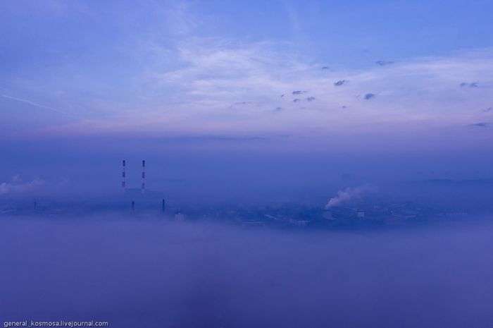 Київ на світанку з висоти 135 метрів (17 фото)