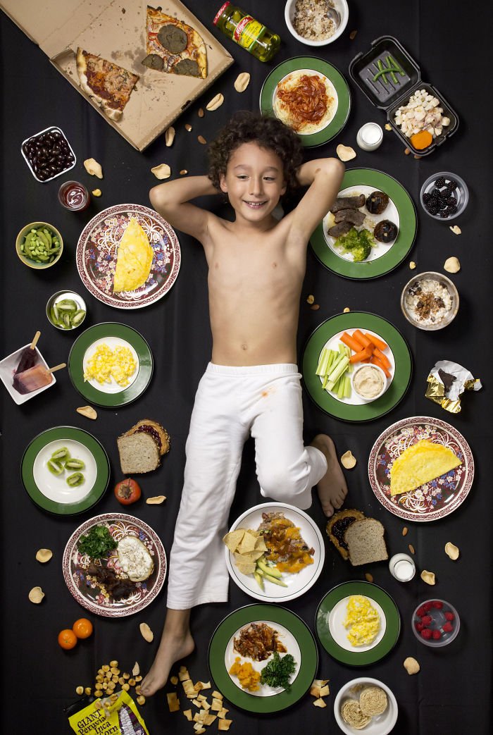25 детей со всего мира сфотографировались с тем, что они едят за одну неделю Интересное