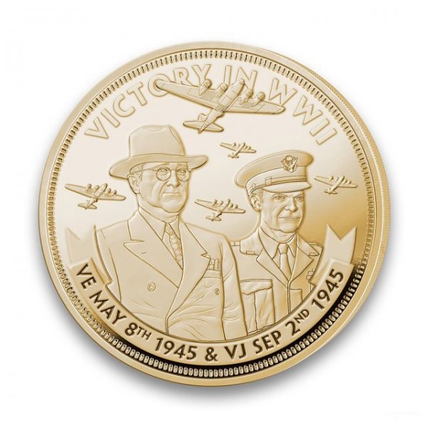 В США сделали юбилейную монету с изображениями стран-победителей во Второй мировой войне без СССР Всячина
