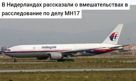 В Нидерландах раскрыли «теорию заговора» по MH17 и указали на Украину новости,события,политика