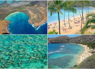 Райський пляж всередині давнього кратера