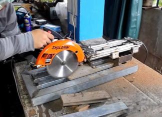 Саморобний відрізний верстат з ручною циркулярки