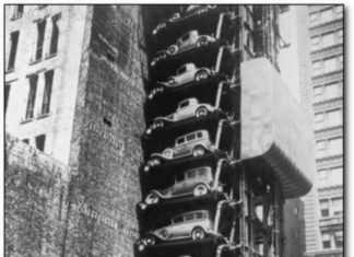 Вертикальні автомобільні парковки з минулого