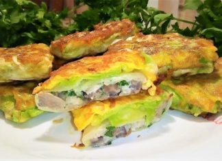 Конвертики з капусти з грибами