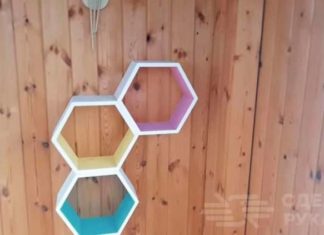 Як зробити настінні полиці-стільники для дому та дачі