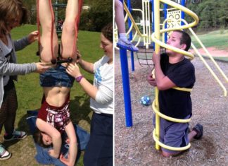 Як дорослі люди застрягають у дитячих гойдалках: 10+ веселих фотографій