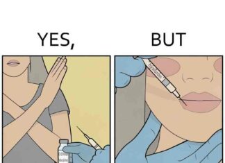 Художник критикує наше суспільство, показуючи дві різні сторони однієї і тієї ж історії