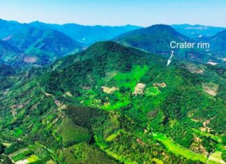 Нещодавно виявлений кратер, що свідчить про недавній інопланетний удар у Південному Китаї